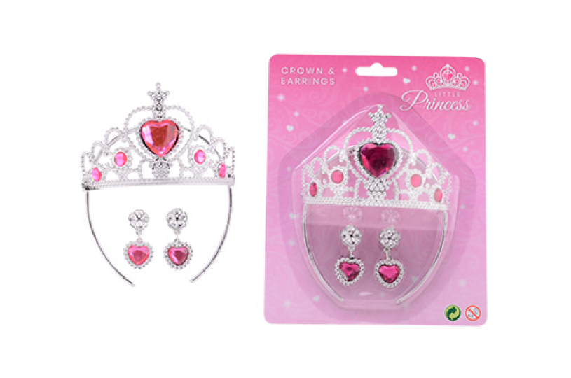 Johntoy princess secret kroon en oorbellen op kaart