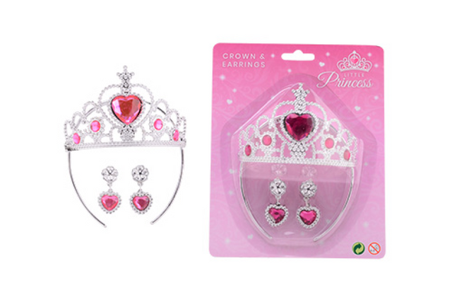 Johntoy princess secret kroon en oorbellen op kaart