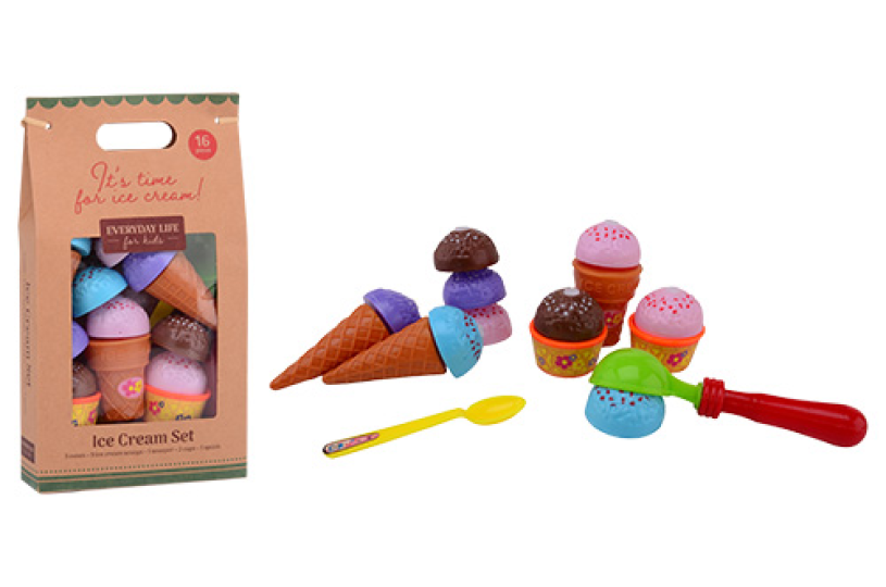 Johntoy home and kitchen magische ijsjes- speelgoedeten en -drinken - kunststof - 11-delig