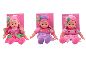 Johntoy baby rose pop op kaart 3 asorti