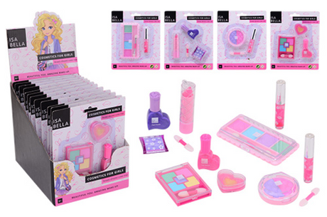 Johntoy isabella make-up set op kaart 4 assorti