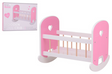 Johntoy houten poppenwieg baby rose schommelwieg speelgoedbed.
