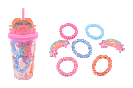 Johntoy lala - haar accessoires in drink beker 2 assorti