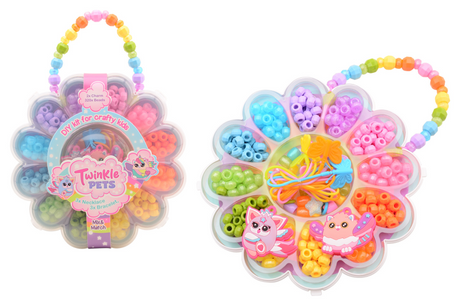 Johntoy twinkle pets - kralenset in bloemendoos