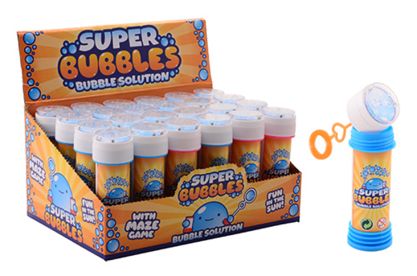 Johntoy aqua fun bellenblaas met spel in display 50ml