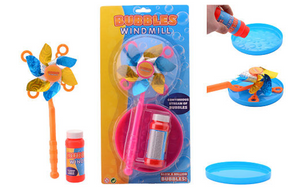 Johntoy aqua fun bellenblaasmolen op kaart 3 assorti