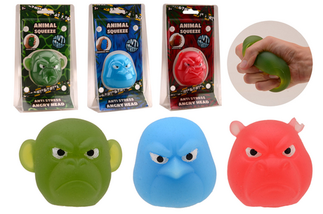 Johntoy anti stress - angry squeez animal head