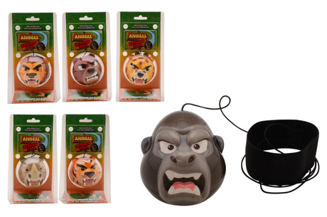 Johntoy gooi en vangbal met polsband angry animal assorti