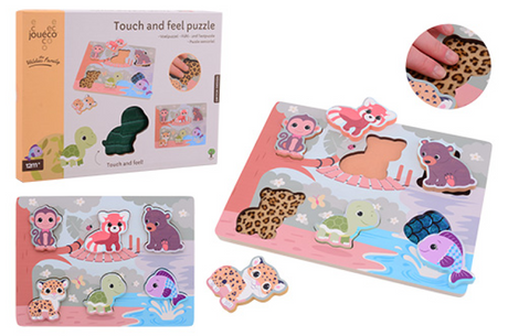 Joueco - the wildies family zachte vakjes puzzel