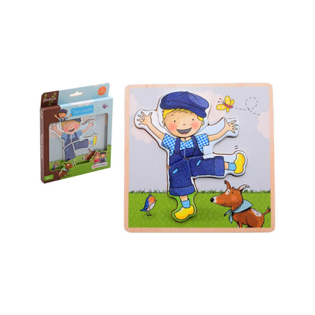 Johntoy jouã©coâ® - fien teun houten puzzel teun 5 stukjes