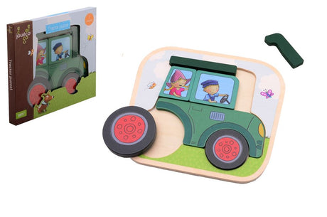 Johntoy fien teun tractor puzzel. 2+ | 2 stuks