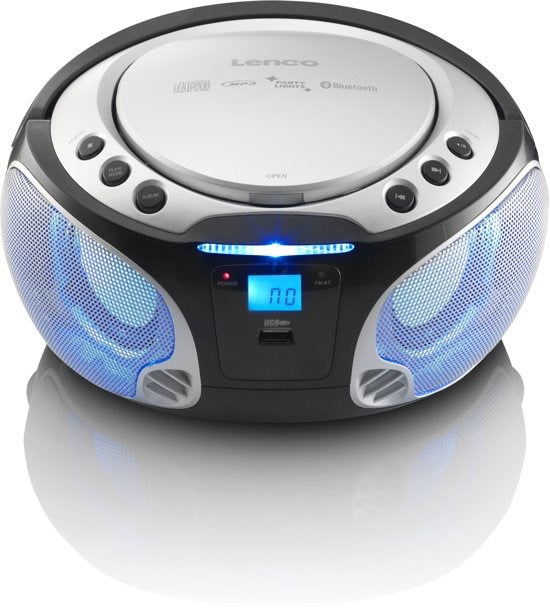 Lenco SCD-550 Portable Radio CD Player Silver