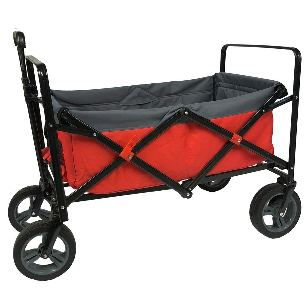 Outdoor outdoor opvouwbare bolderwagen rood grijs zwart