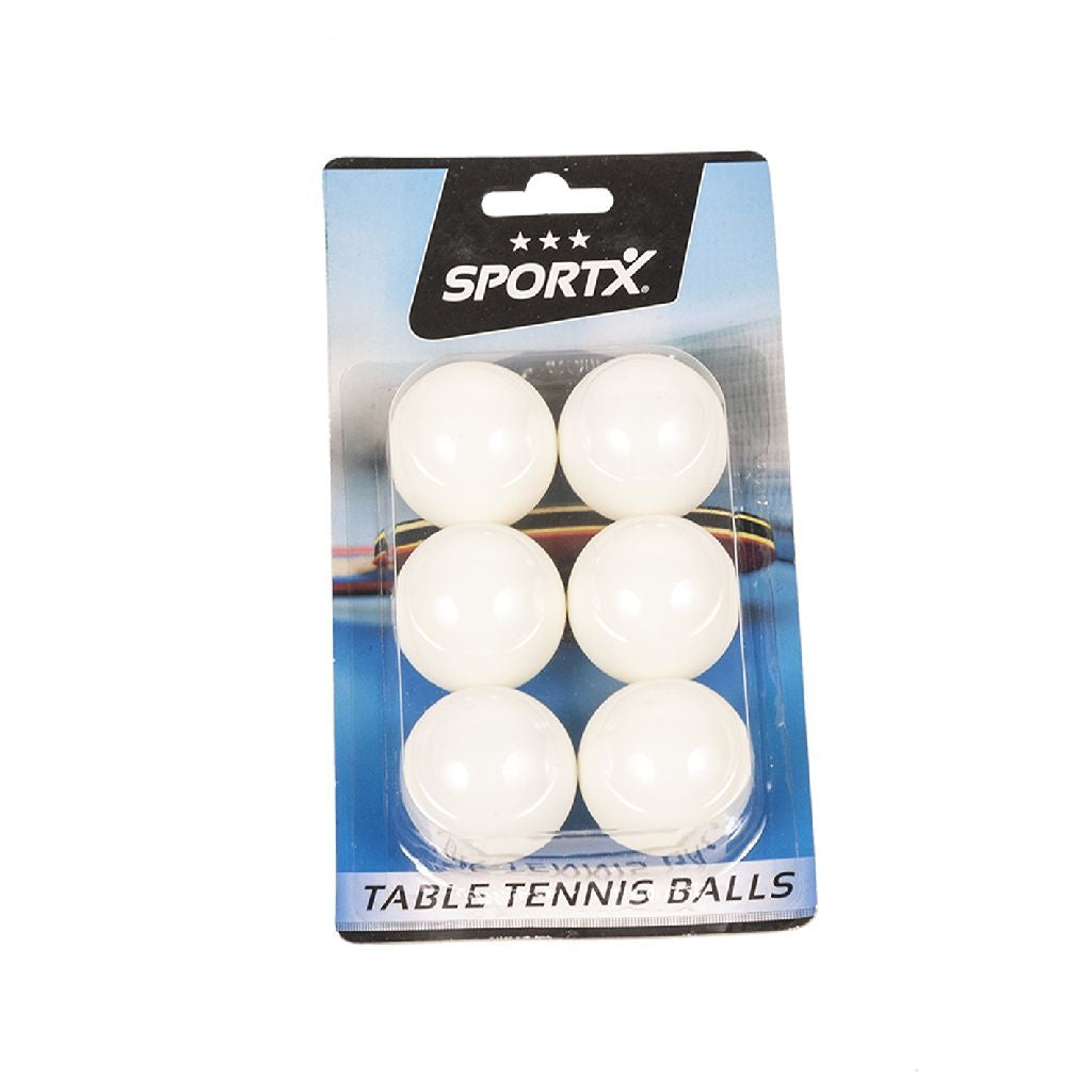 Sportx tafeltennisballen op blister, 6st.