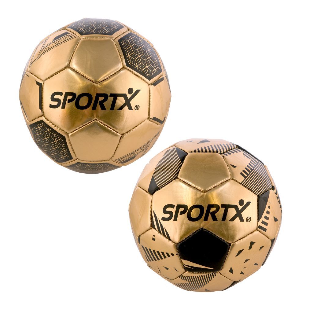 Sportx mini voetbal gold metallic 16cm 160-180gr.