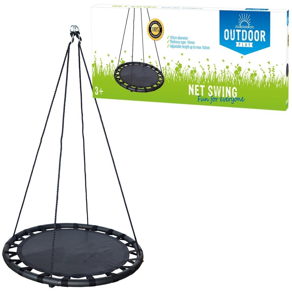 Utendørs lek utendørs swing mat 100 cm svart