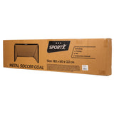 Sportx metalen voetbaldoel 182x60x122 cm zwart