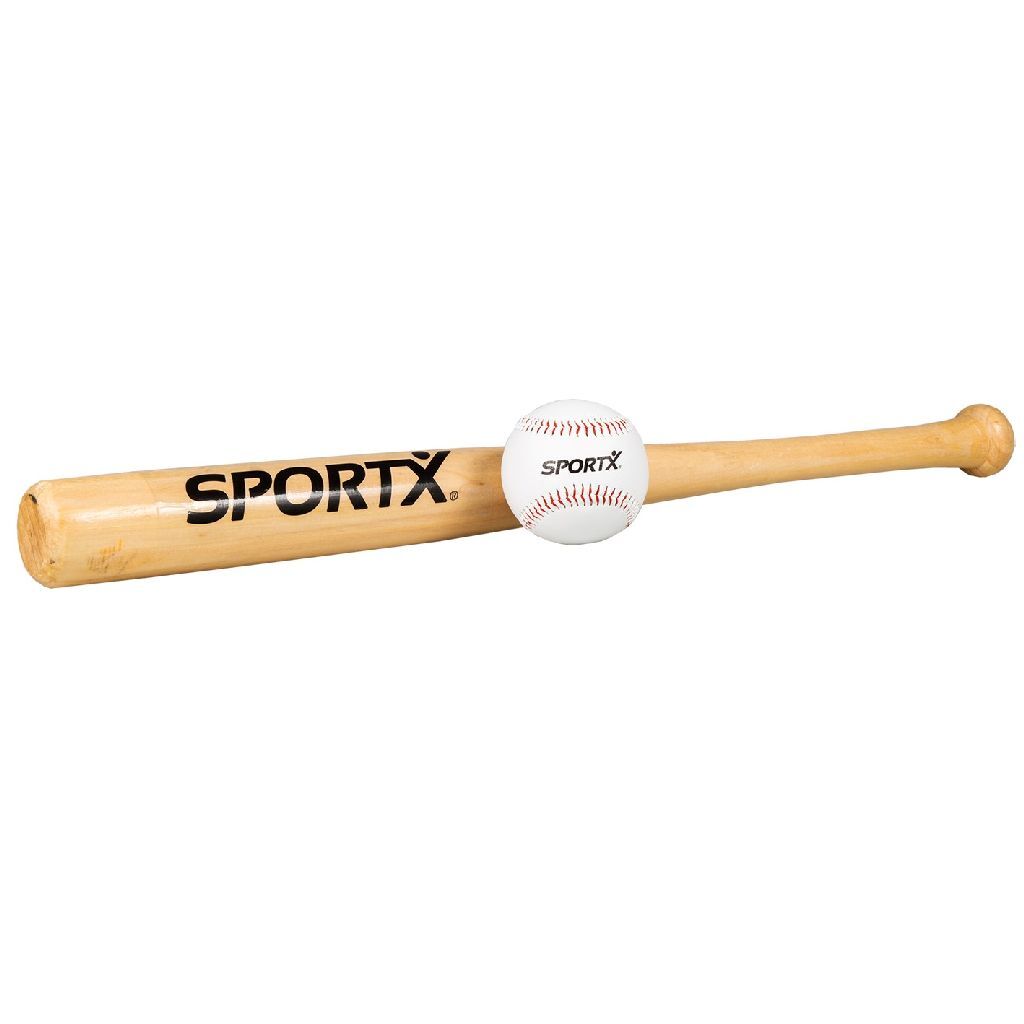 Sportx honkbal knuppel met bal