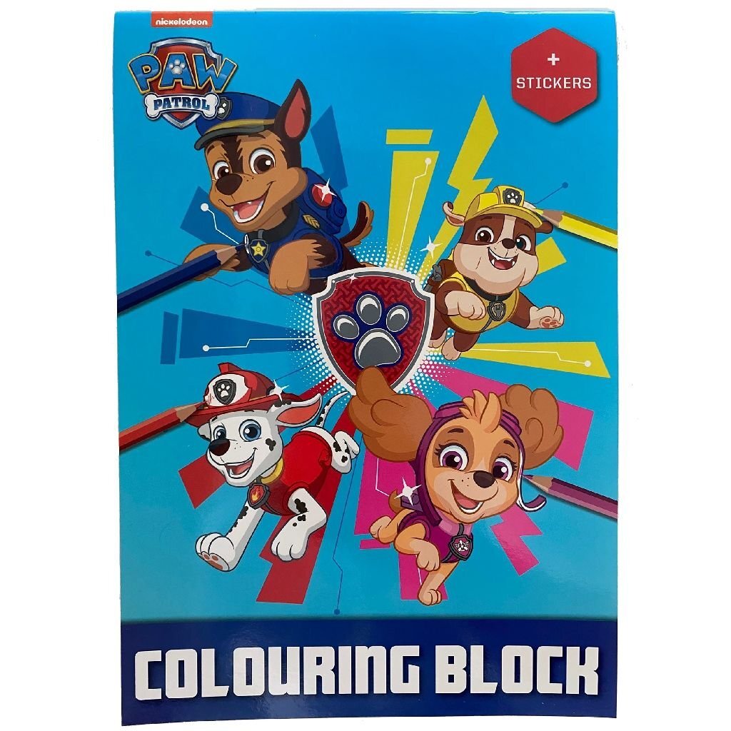 PAW PATROL A4 Coloring Book + Stickers