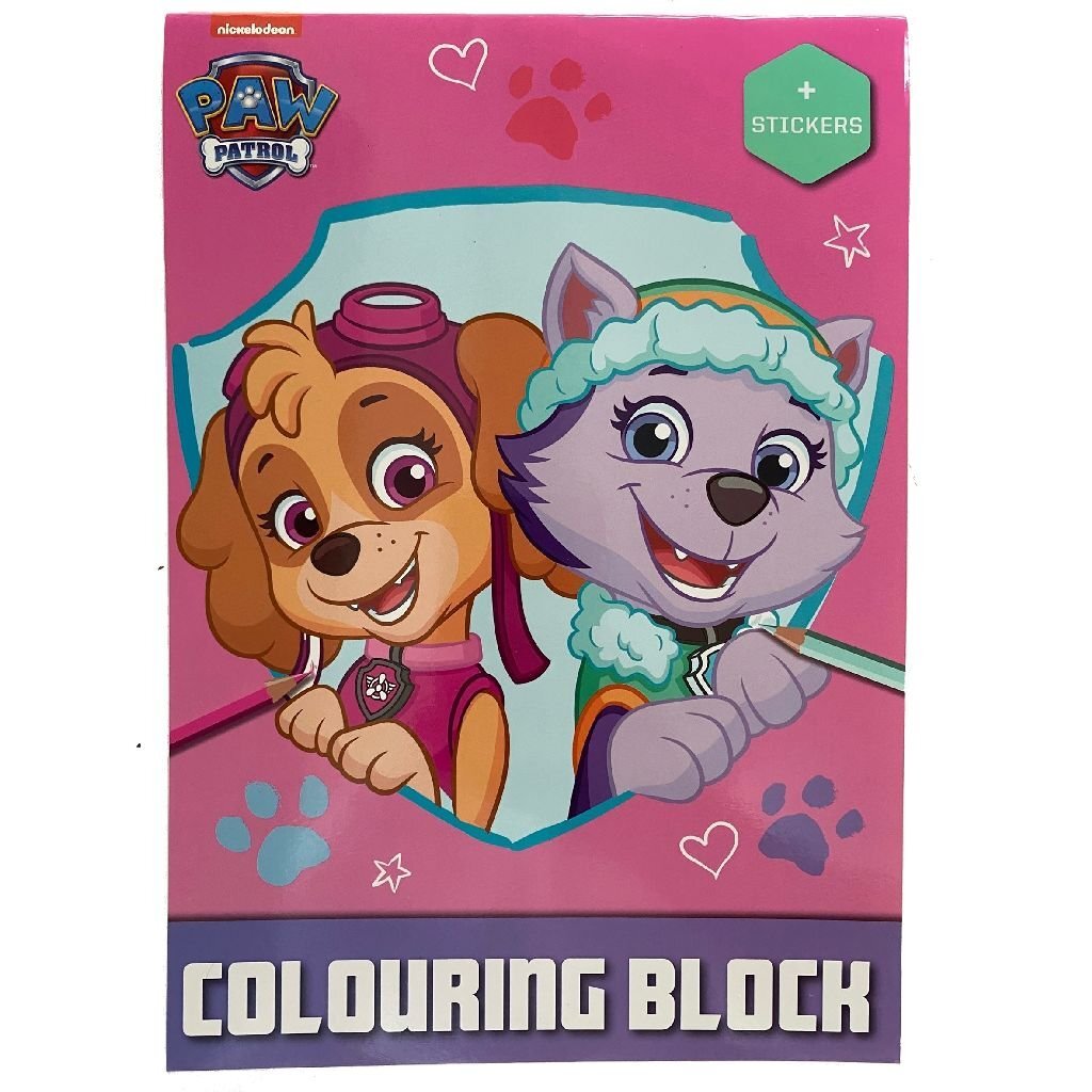 PAW PATROL A4 Coloring Book + Stickers