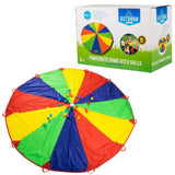 Outdoor play parachutedoek met ballen