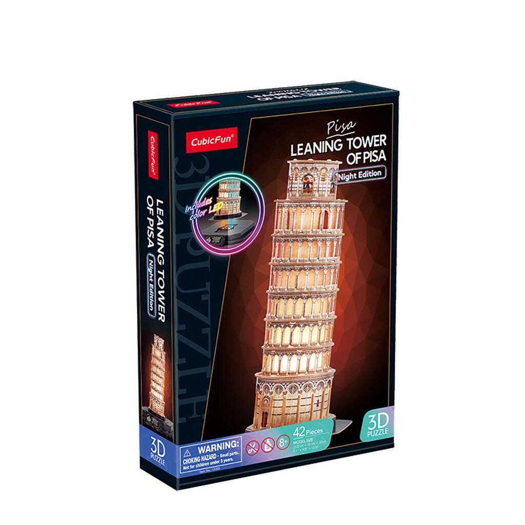 Kubikfun 3D -Puzzle Pisa + Licht 42 Teile