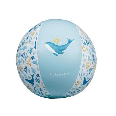 Little dutch ocean dreams strandbal blauw, 35cm