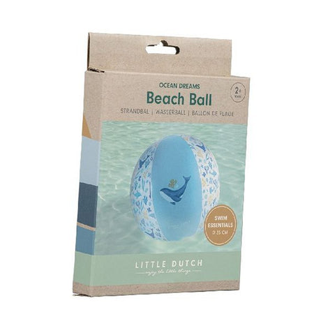 Little dutch strandbal blauw 35 cm ocean dreams