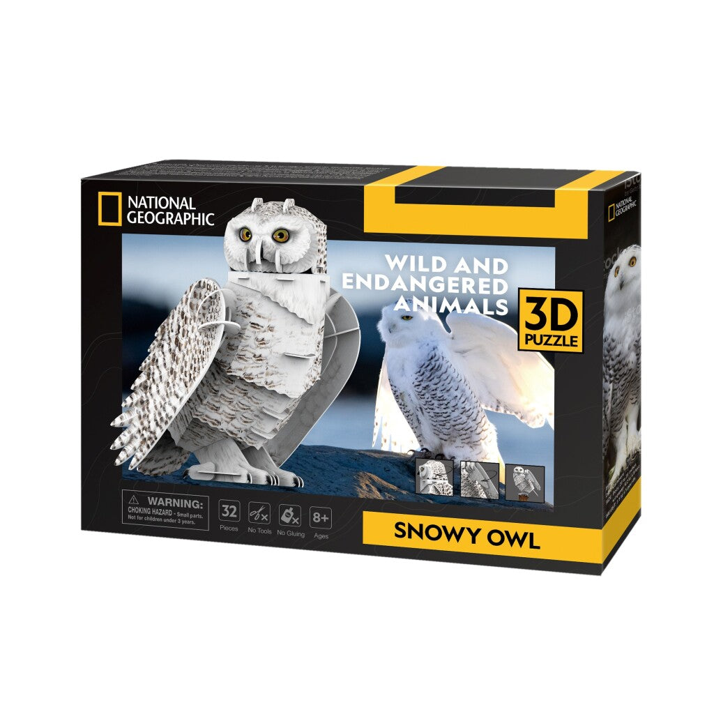 Cubic Fun National Geographic 3D Puzzle Snow Owl 32 stycken