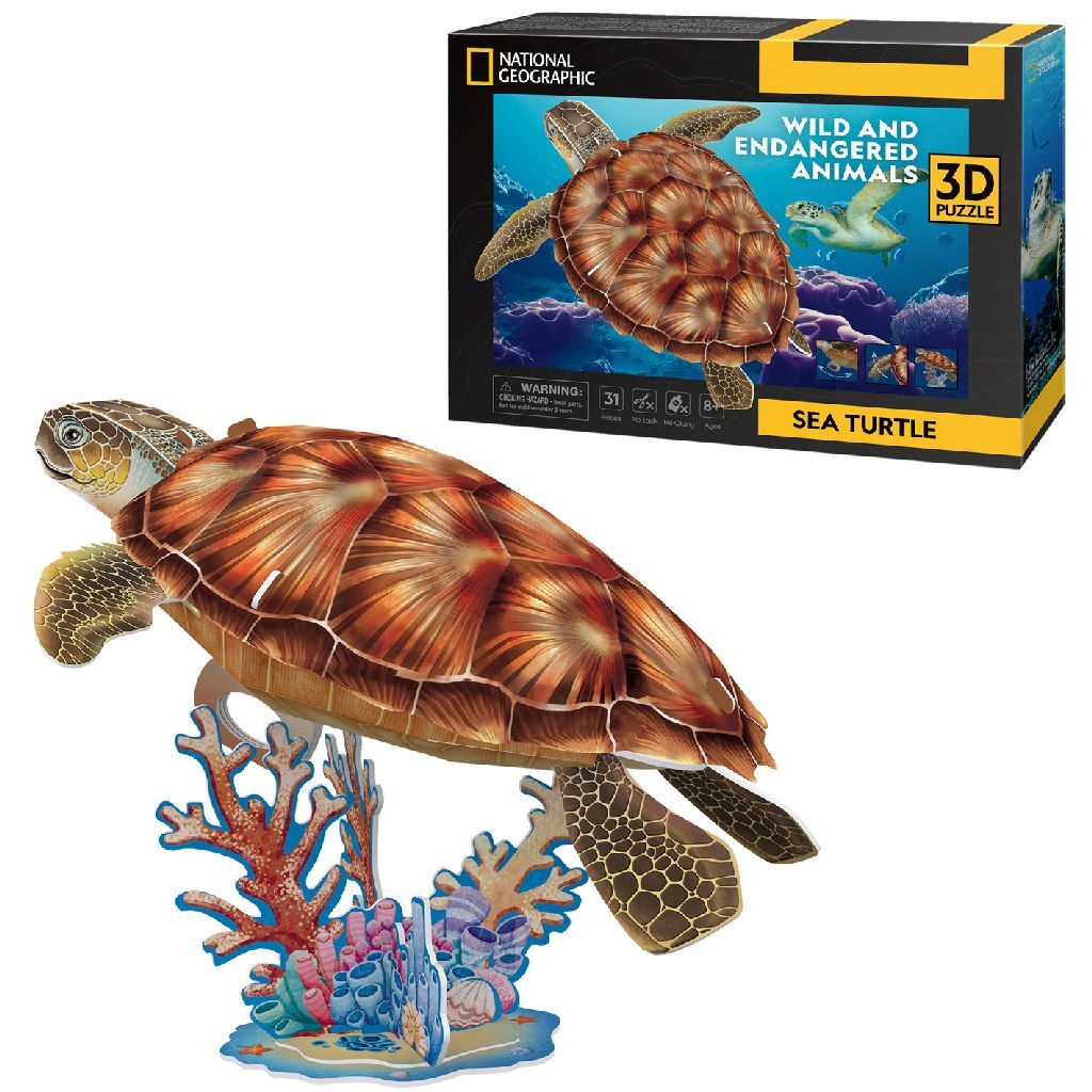 Kubická zábava National Geographic 3D Puzzle Sea Turtle 31 kusů