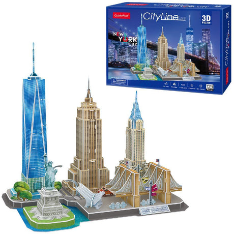 Cubic fun city line 3d puzzel new york city 123 stukjes