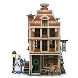 Cubic Fun 3D Puzzle Hollands Huisje Winter Bakery + Light 65 stykker