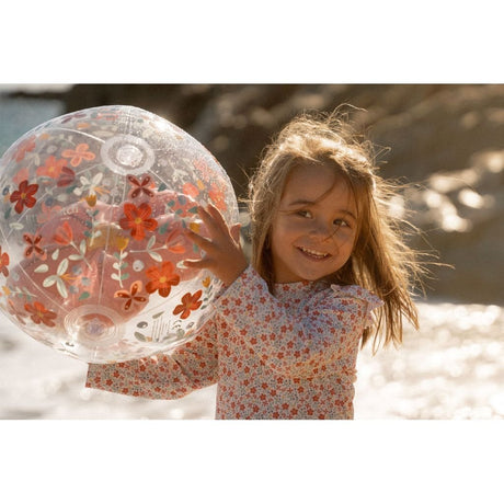 Little dutch pink flowers strandbal 3d figuur, 35cm