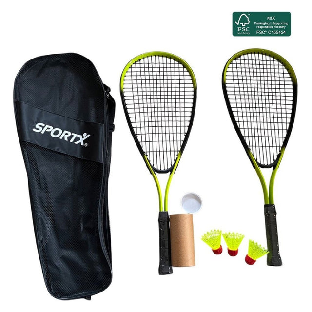 Sportx speed badminton set fsc - badminton speelgoed voor buiten.