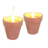 Grundlæggende Citronella -stearinlys i Terracotta Jar 6,5 cm 3 stykker