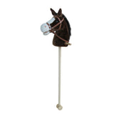 Basic pluchen stokpaard met geluid 97 cm assorti