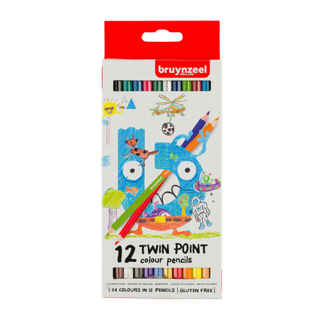 Bruynzeel kids twin points kleurpotloden set 12