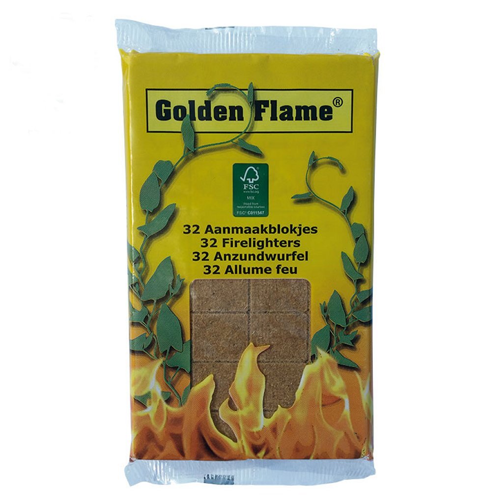 Golden flame golden flame aanmaakblokjes bruin 32 stuks