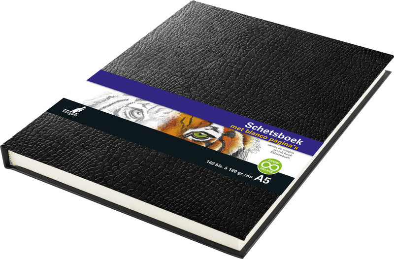 Kangaro schetsboek a5 - hardcover slang imprint - 140 blanco pagina's - 120 grams creme papier - k-5320