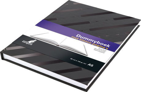 Kangaro dummyboek - a5 - zwart met design - 160 blanco pagina's - hard cover - k-5585