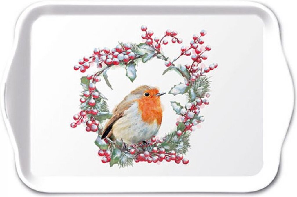 Ambiente ambiente dienblad robin in wreath