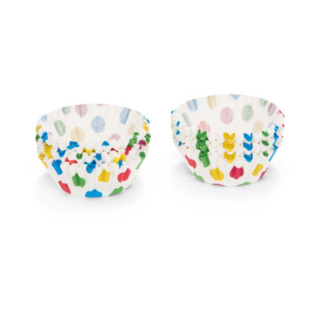 Patisse cup-cakes op kaart 'gekleurde stippen' 200st.
