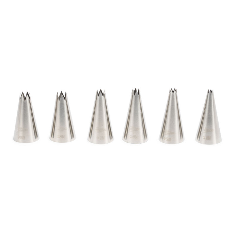 Patisse set spuitmondjes rvs 6 dlg.