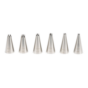 Patisse set spuitmondjes rvs 6 dlg.