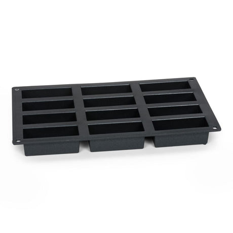 Patisse mini cakevorm 12 vaks 29x17 cm zwart siliconen