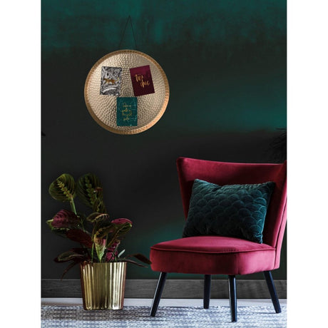 No brand gusta wand en decoratieschaal goud 38 cm | 5 stuks