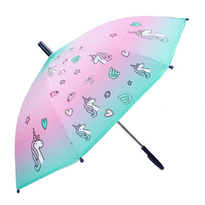Basic eenhoorn paraplu roze blauw