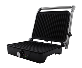 Tomado contactgrill 2000w zwart rvs zwevende bovenplaat