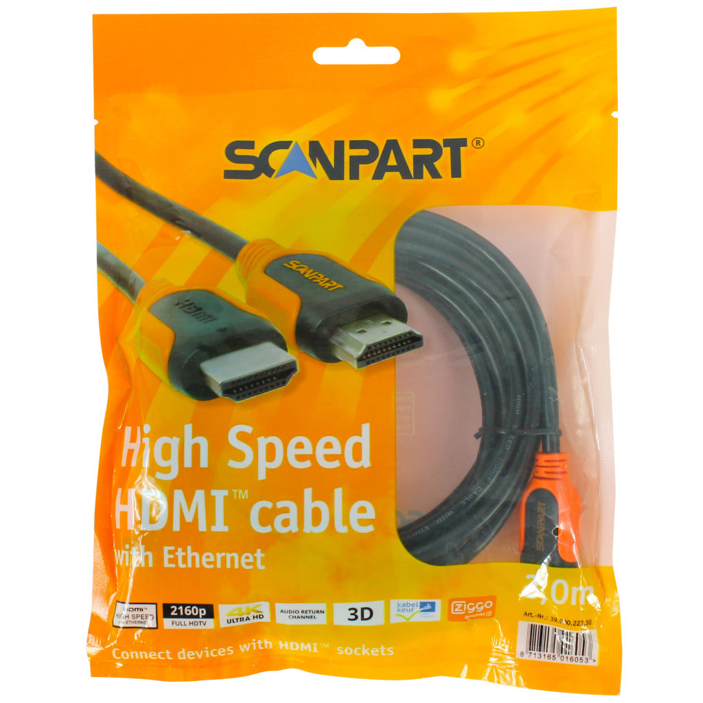 Scanpart hdmi cable naranja 3m