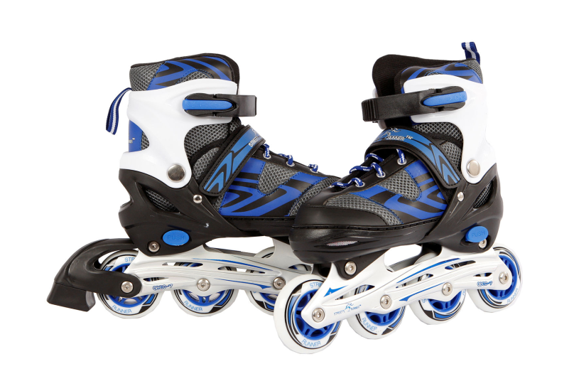 Street rider skeelers blauw zwart, maat 33-36 35-38